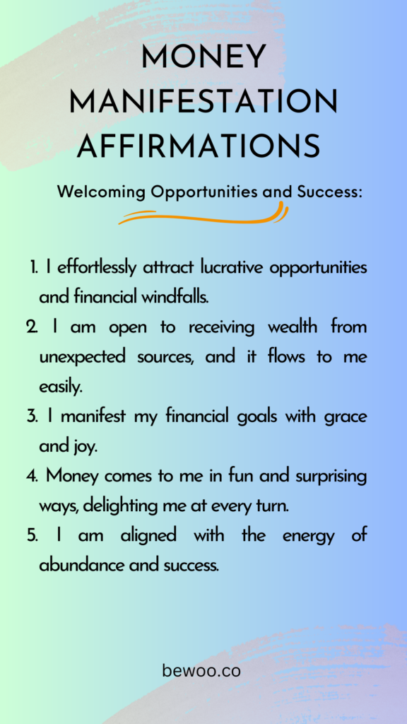 money manifestation affirmations